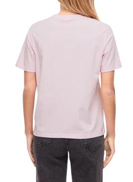 T-shirt Vila Vinora rose pour femme.