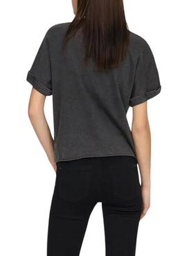 T-shirt Only Lucy noir pour femme