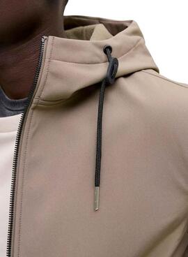 Veste Jack And Jones Softshell camel pour homme