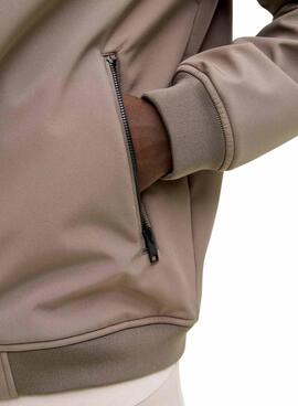 Veste Jack And Jones Softshell camel pour homme