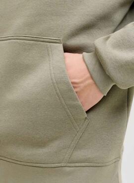 Sweatshirt Jack and Jones Soho verte pour homme.