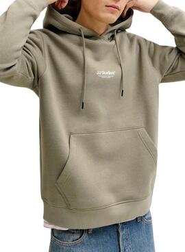 Sweatshirt Jack and Jones Soho verte pour homme.