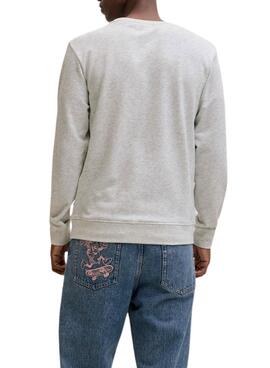Sweatshirt Jack and Jones Devin gris pour homme