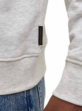 Sweatshirt Jack and Jones Devin gris pour homme