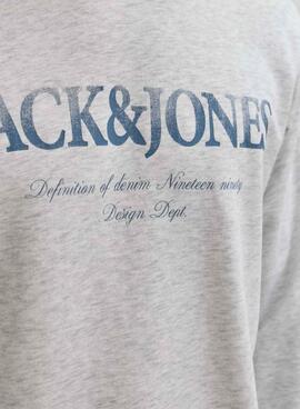 Sweatshirt Jack and Jones Devin gris pour homme