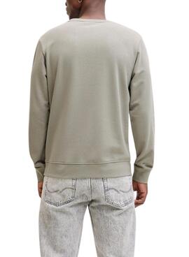Sweatshirt Jack and Jones Devin vert pour homme.