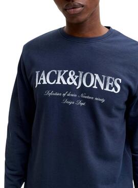 Sweatshirt Jack and Jones Devin bleu marine pour homme