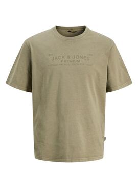 T-shirt Jack and Jones Bluaiden verte pour homme