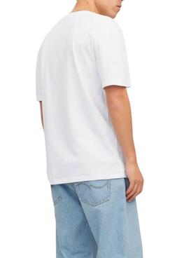 T-shirt blanc Jack and Jones Star pour homme