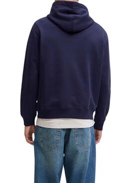 Sweat à capuche Jack and Jones Norrebo bleu marine pour homme