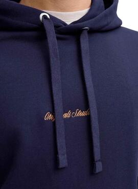 Sweat à capuche Jack and Jones Norrebo bleu marine pour homme