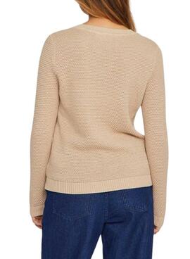 Maillot Vila Vidalo beige pour femme