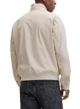 Veste Jack and Jones Parker beige pour homme.