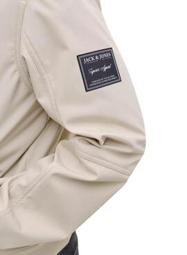 Veste Jack and Jones Parker beige pour homme.