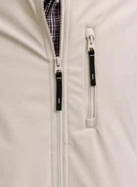 Veste Jack and Jones Parker beige pour homme.