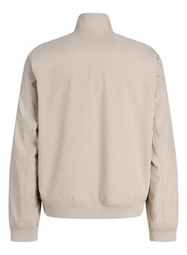 Veste Jack and Jones Parker beige pour homme.