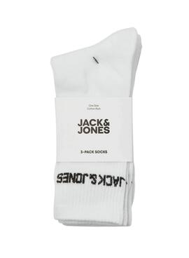 Paquet de chaussettes Jack and Jones Melvin blanc pour homme