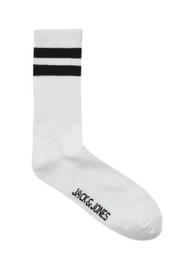 Ensemble de chaussettes Jack and Jones Travis blanc pour homme.