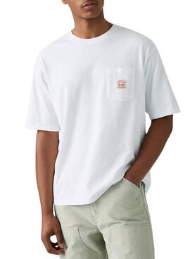 T-shirt Levis Worker blanc pour homme