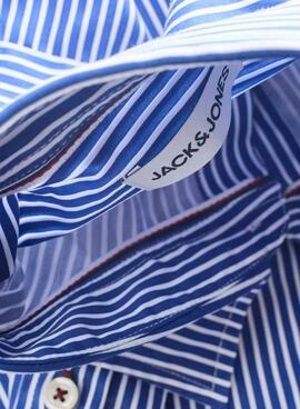 Chemise Jack and Jones Matheo à rayures bleu pour homme