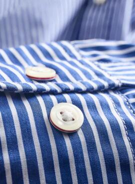 Chemise Jack and Jones Matheo à rayures bleu pour homme