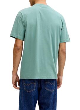 T-shirt Jack and Jones Rain turquoise pour homme