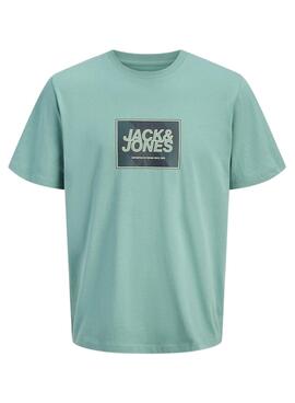 T-shirt Jack and Jones Rain turquoise pour homme