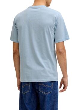 T-shirt Jack and Jones Rain bleu pour homme