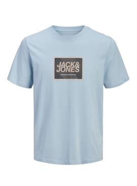 T-shirt Jack and Jones Rain bleu pour homme