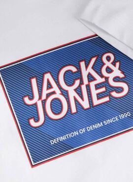 T-shirt Jack and Jones Rain blanc pour homme
