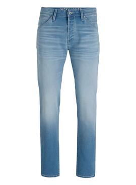 Jean Jack and Jones Mike en denim claro pour homme.