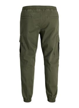 Pantalon cargo Jack and Jones Kane Dylan vert pour homme.