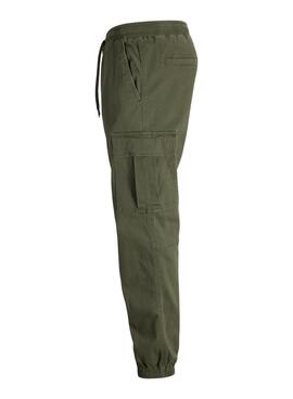 Pantalon cargo Jack and Jones Kane Dylan vert pour homme.