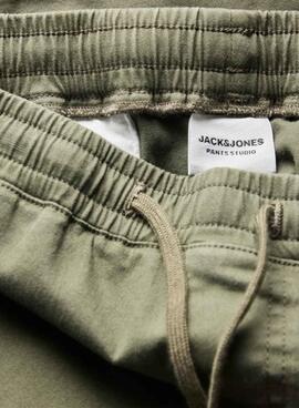Pantalon cargo Jack and Jones Kane Dylan vert pour homme.