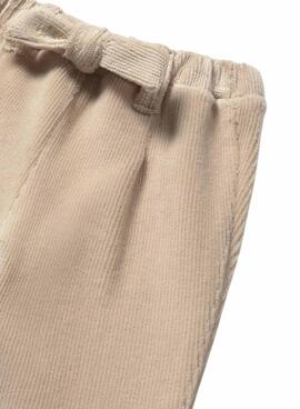 Pantalon en velours côtelé beige pour bébé Mayoral