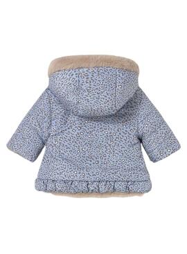 Manteau réversible Mayoral à imprimé animal bleu pour bébé