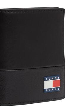 Portefeuille Tommy Jeans Heritage noir pour homme