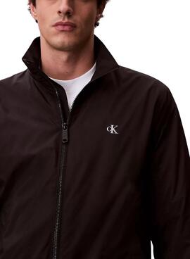 Veste noire pour homme Calvin Klein Jeans Harrington.