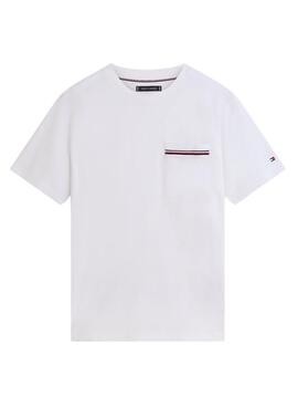 T-shirt à poche blanche Tommy Hilfiger pour homme