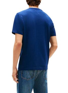 T-shirt Tommy Hilfiger basique bleue pour homme
