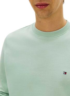 Sweat à capuche basique Tommy Hilfiger en couleur menthe pour homme.