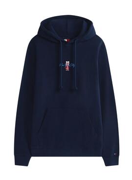Sweat-shirt Tommy Jeans Backprint bleu marine pour homme