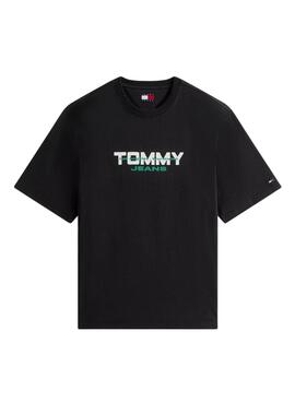 T-shirt Tommy Jeans 90S Block noir pour homme