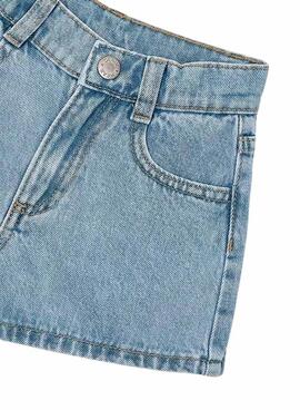 Short en jean de base Mayoral tejano para niña.