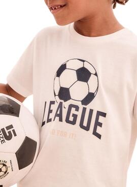 T-shirt Mayoral League blanc pour garçon