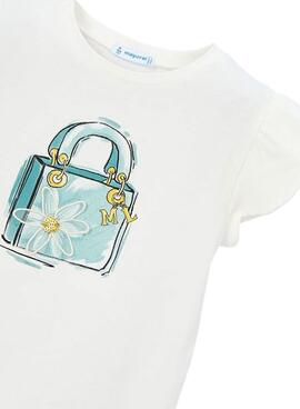 T-shirt Mayoral sac blanc pour fille