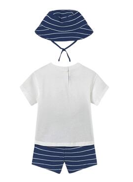 Ensemble bleu marin pour bébé Mayoral.