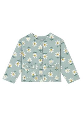 Ensemble de trois pièces bleu pour bébé de la marque Mayoral.