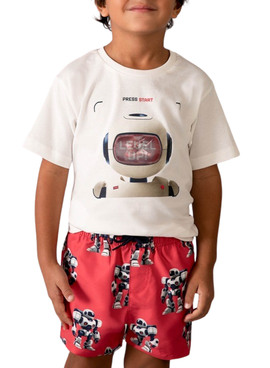 T-shirt Mayoral Robot beige pour garçon