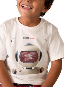 T-shirt Mayoral Robot beige pour garçon